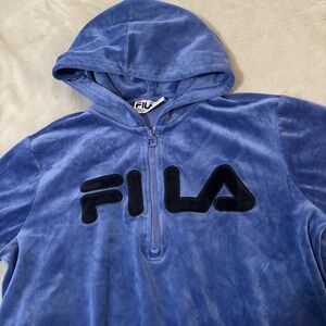 Fila Pullover Hoodie with Black Fila Logo